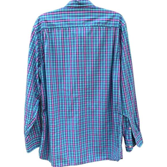 Southern Tide Shirt Men's Large Button Down Academia Plaid Long Sleeve Colorful - Picture 2 of 6